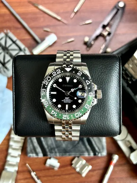 Rolex Watch GMT-Master II Sprite Black Dial Stainless Steel Jubilee  Bracelet | eBay